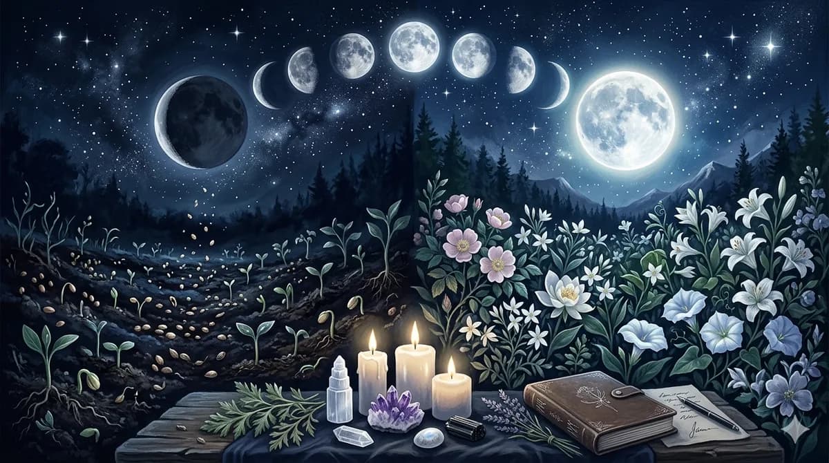 Luna Nueva y Luna Llena: Fases Lunares, Rituales y Manifestación