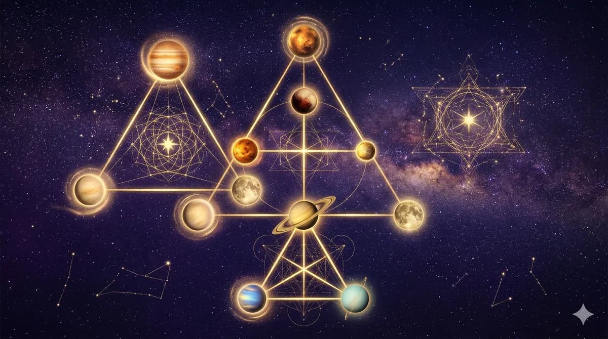 Planetary Configurations: Grand Trine, T-Square, Yod, and Other Key Structures