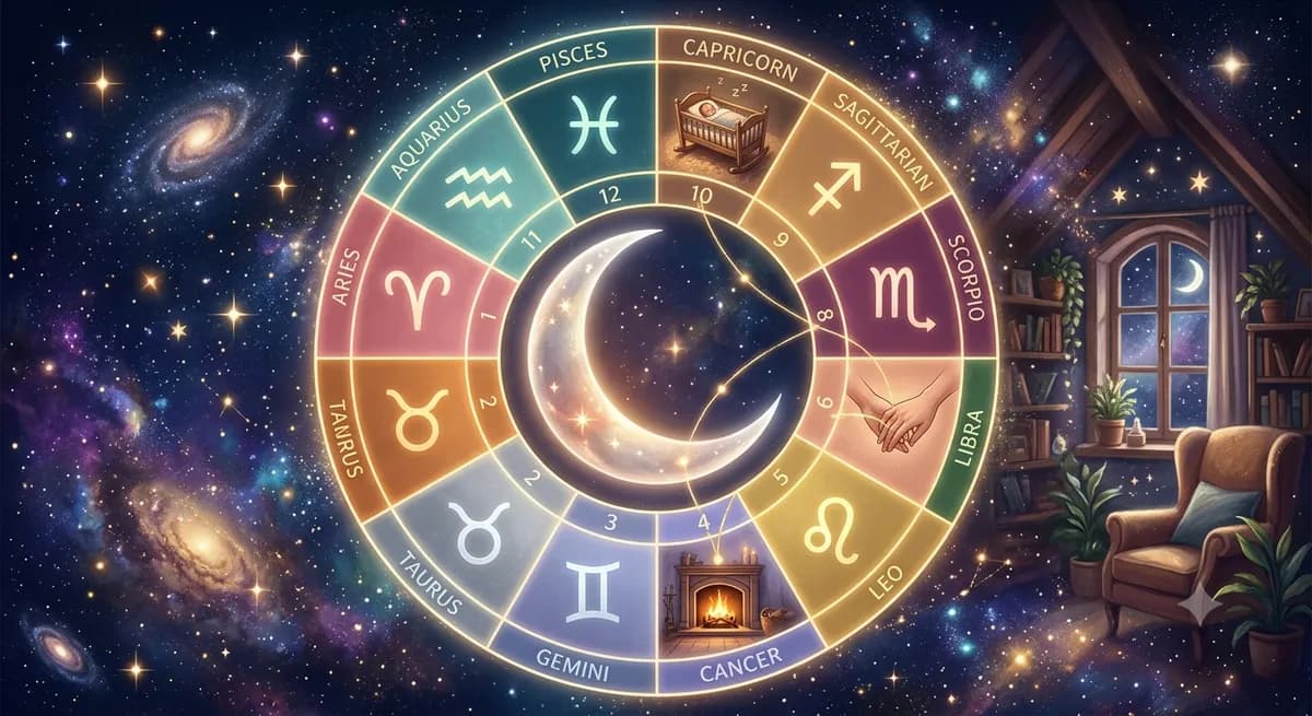 Luna en Cada Casa: Emociones, Hogar y Tu Mundo Interior Según la Carta Natal