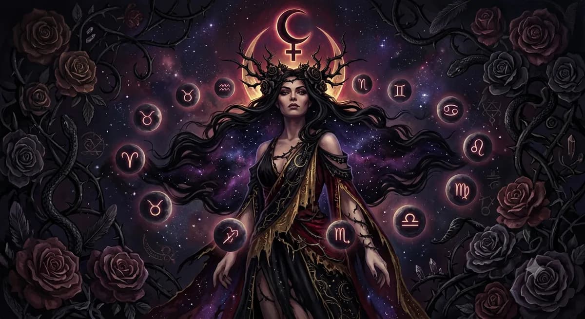 Lilith en Cada Signo: El Poder Rebelde del Femenino Oscuro en tu Carta Natal