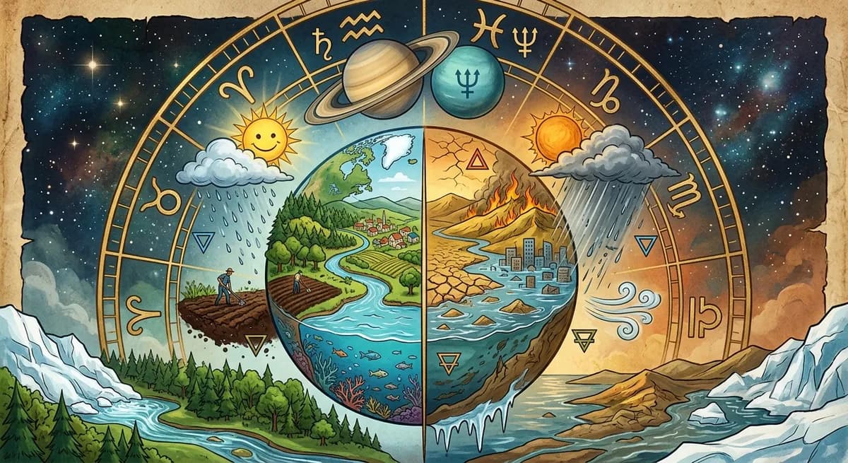 Astrología y Medio Ambiente: Saturno, Neptuno y la Lectura Cósmica de la Crisis Climática