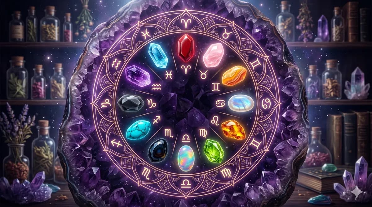 Cristales para Cada Signo Zodiacal: Guía Completa de Gemoterapia Astrológica